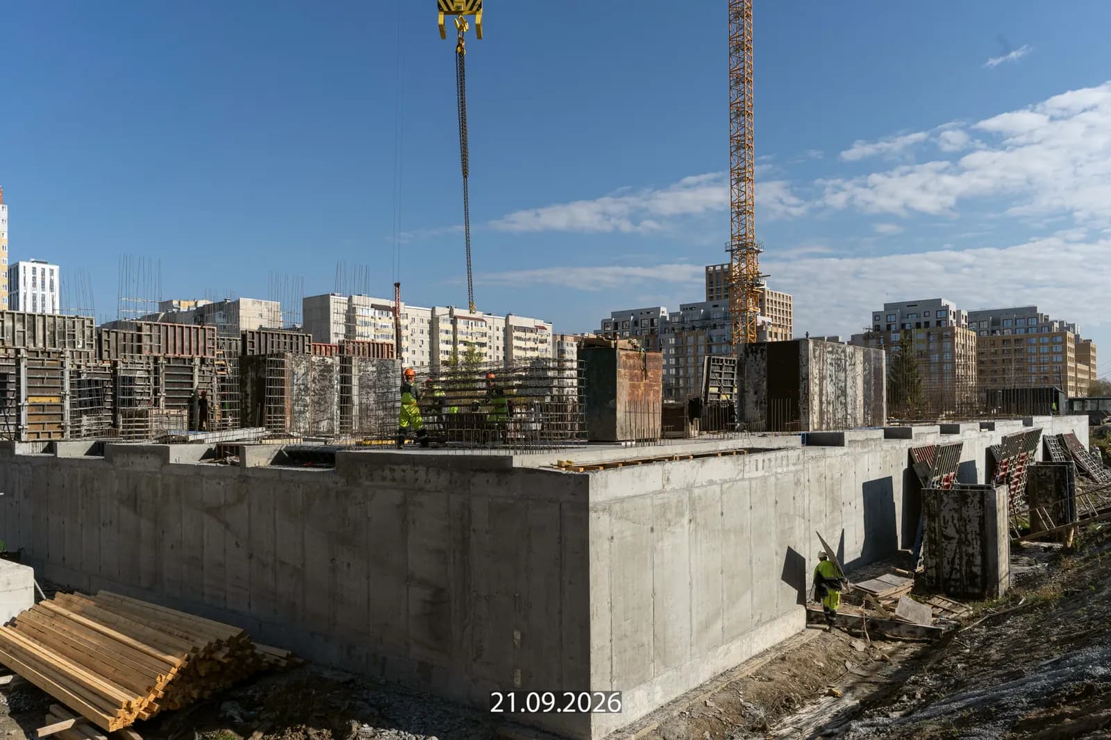Зарека: ход строительства, сентябрь 2026