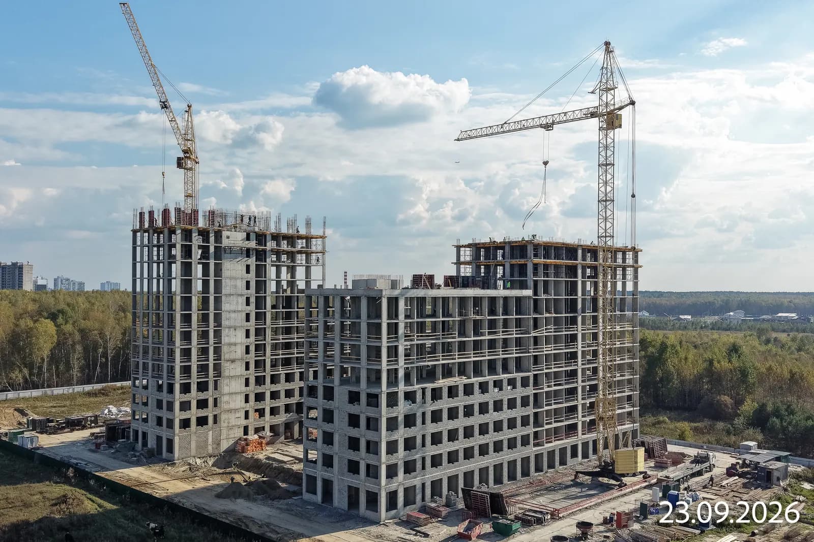 Скандиа. Квартал у Леса: ход строительства, сентябрь 2026